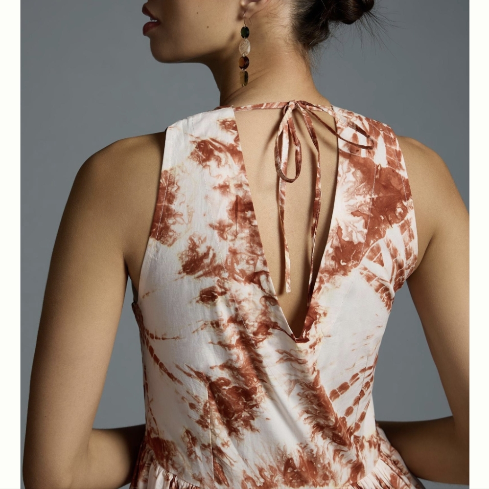 S/W/F Anthropology maxi v dress tie dye - Picture 5 of 16